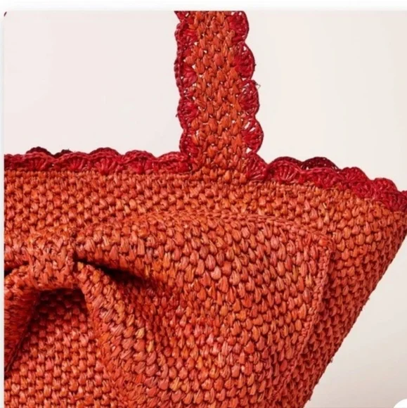 Kate Spade X Target Raffia Bow Tote Bag NWT - Picture 3 of 8